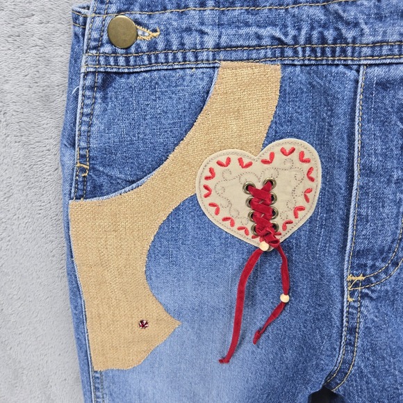 Vintage Bon Bon USA Girl's 4T Overalls Denim Blue 100% Cotton Cowgirl‎ Western - Picture 8 of 10